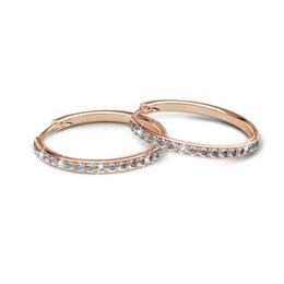 Chic Earrings - Rose Gold and Crystal