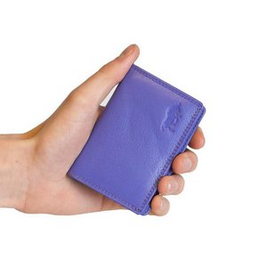 Women's Wallet Mini Purple Leather Ladies Wallet Purple Extra Klein