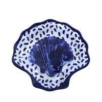 Blue cup shell scallops 15.6x16.8x1.7cm - Lot of 6