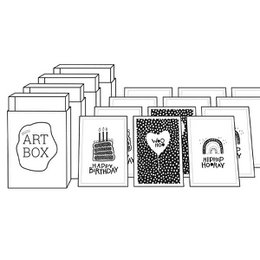 DIY Mini Art - Tillykke med fødselsdagen (4 stk)