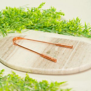 Tongschraper luxe, puur koper (met 2 handgrepen) - 30 gram