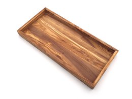 Estante rectangular L. 37 cm Tray Top en madera de olivo
