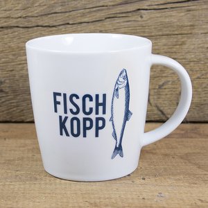 Grote porseleinen mok Fischkopp