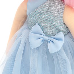 Soft toy, Sweet Sisters - Clothing set: Blue Satin Dress (35cm)