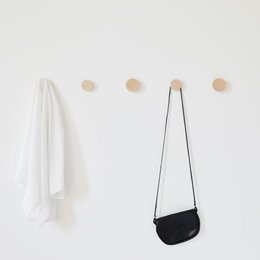 Round Beech Wood Wall Hook / Knob