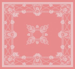 Linen tablecloth French melody - rose