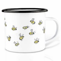 Emailletasse – Bienenschwarm