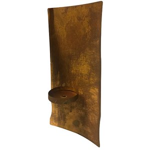 Metall Wandhalter, für Windlicht D8,5cm, B20cm, H45cm, rost