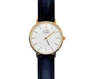 MODERN Blue Leather gold | Modern accessory
