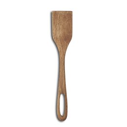  Wooden spatula set, acacia wood, natural brown color, slotted and flat spatulas, kitchen utensils