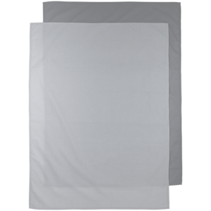 Laken uni Grau/Hellgrau 100x150cm - 2er-Pack