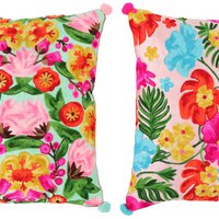 KUSSENHOESJES FLORA 40X40 SET VAN 2 STUKS (HOFF7792)