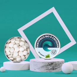 Solid toothpaste in chewable tablets - Mint flavor