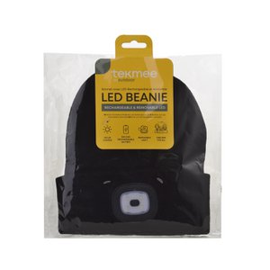 Hut mit wiederaufladbarer und abnehmbarer LED SCHWARZ