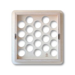 Spice rack grey-brown · with 20 glasses · birch plywood · HPL front grey-brown