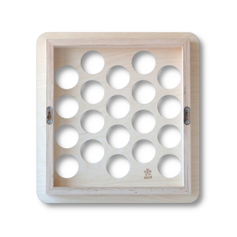 Spice rack grey-brown · with 20 glasses · birch plywood · HPL front grey-brown