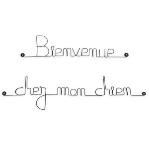 Metalen woord "Welkom bij mijn hond"