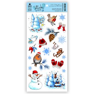 Transparent waterproof sticker sheet - cold winter