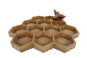Bird feeder Honeycomb gold polysto