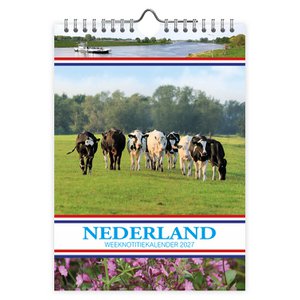 0003 Netherlands WEEKnote calendar Meadow with Cows 2027
