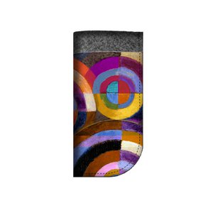 Circles Brillenetui aus grauem Filz Bertoni