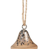 Anhänger Pilz 8 cm Glitter VE 24