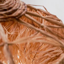 Raffia lampe med lange frynser | Lampeskærm | Pendel KAWI (2 størrelser)