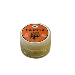  A small glass jar containing a clear liquid labeled "Baum'Sil**** pot verre 15 ml" in the supplements category.