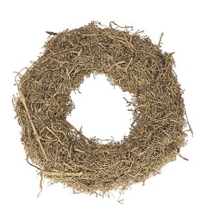 Natuurlijke kransranken, druiventrossen, D30cm, H ca. 6cm, binnenkant D11cm, goud