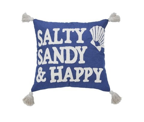 Kussenhoes SEALIFE SALTY SANDY HAPPY, 45x45cm