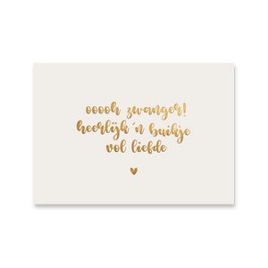 Karte schwanger! Bauch | Goldfolie