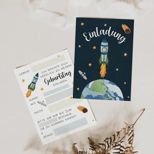 Einladungskarten Kindergeburtstag Weltall