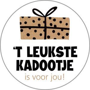 Stickers 50 stuks 40mm 't Leukste Kadootje 