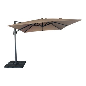 Baza Hanging Parasol - zand, aluminium/polyester, 295x295x260 cm
