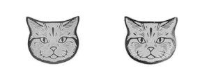 Mava Oorbellen - Kat Zilver
