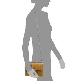 Firenze Artegiani. Lorenza Bolso de mano Mujer.Piel auténtica Gamuza Grabado Serpiente