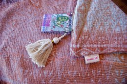 Pudebetræk Vintage Kantha 40x60 cm blød pink