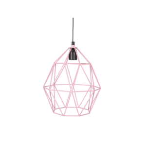 Wire hanglamp roze Ø27cm