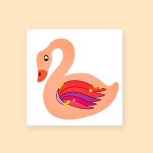 Temporary Tattoo Graceful Swan
