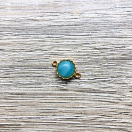 Margaux natuursteen armband verguld zilver