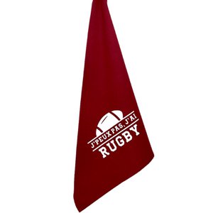 Theedoek, “Ik kan niet, ik heb rugby” bordeaux