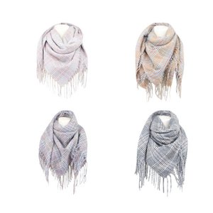 Winter Damen Schal Cashmera » Fransenschal 105cm x 100cm » Winterschal I Damenschal Soft Tartan