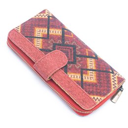 Portefeuille pliant motif fleur Mandala- Vegan Cork Wallet BAG-2220