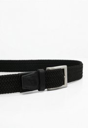 Recycled Elastic Woven Belt Virgil Black