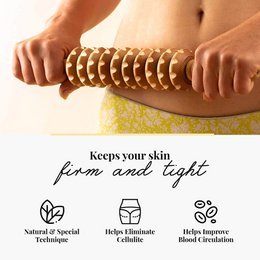 Wooden Cellulite Massage Body Roller Lymphatic Drainage Massager Maderotherapy