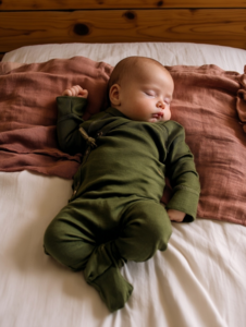 Wool box suit / crawling suit - Merino wool - Rifle Green