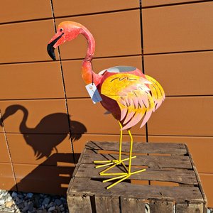 Planungsbox Flamingo, Metall, Gartendekoration, Art Bizniz, BW24111, 38x19x49cm
