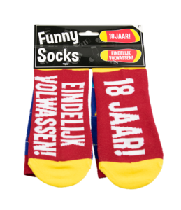 Lustige Socken - 18 Jahre