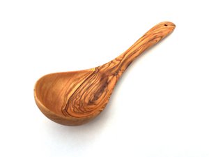 Groentelepel diepe lengte 25 cm gemaakt van olijfhout