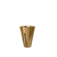 Large model gilded hammered candle